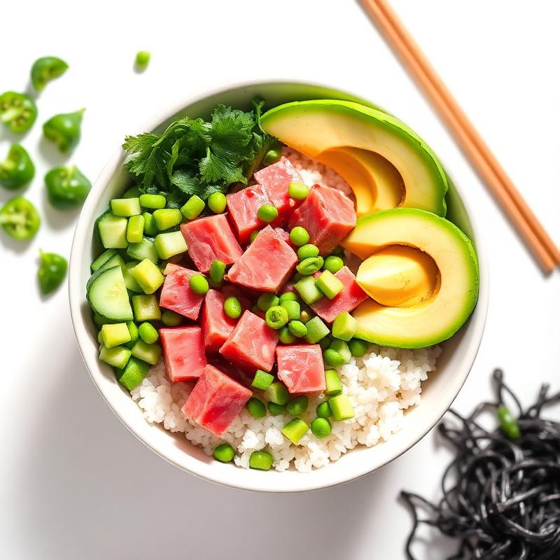 Pokeworks dish with fresh avocado